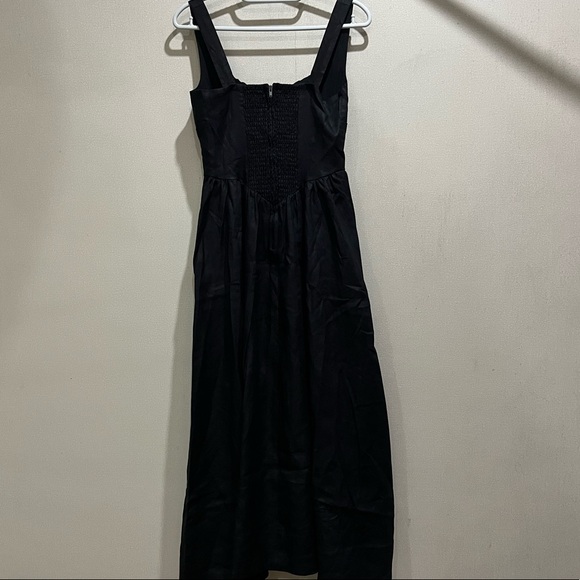 Reformation Balia Linen Dress - Black - Picture 4 of 6